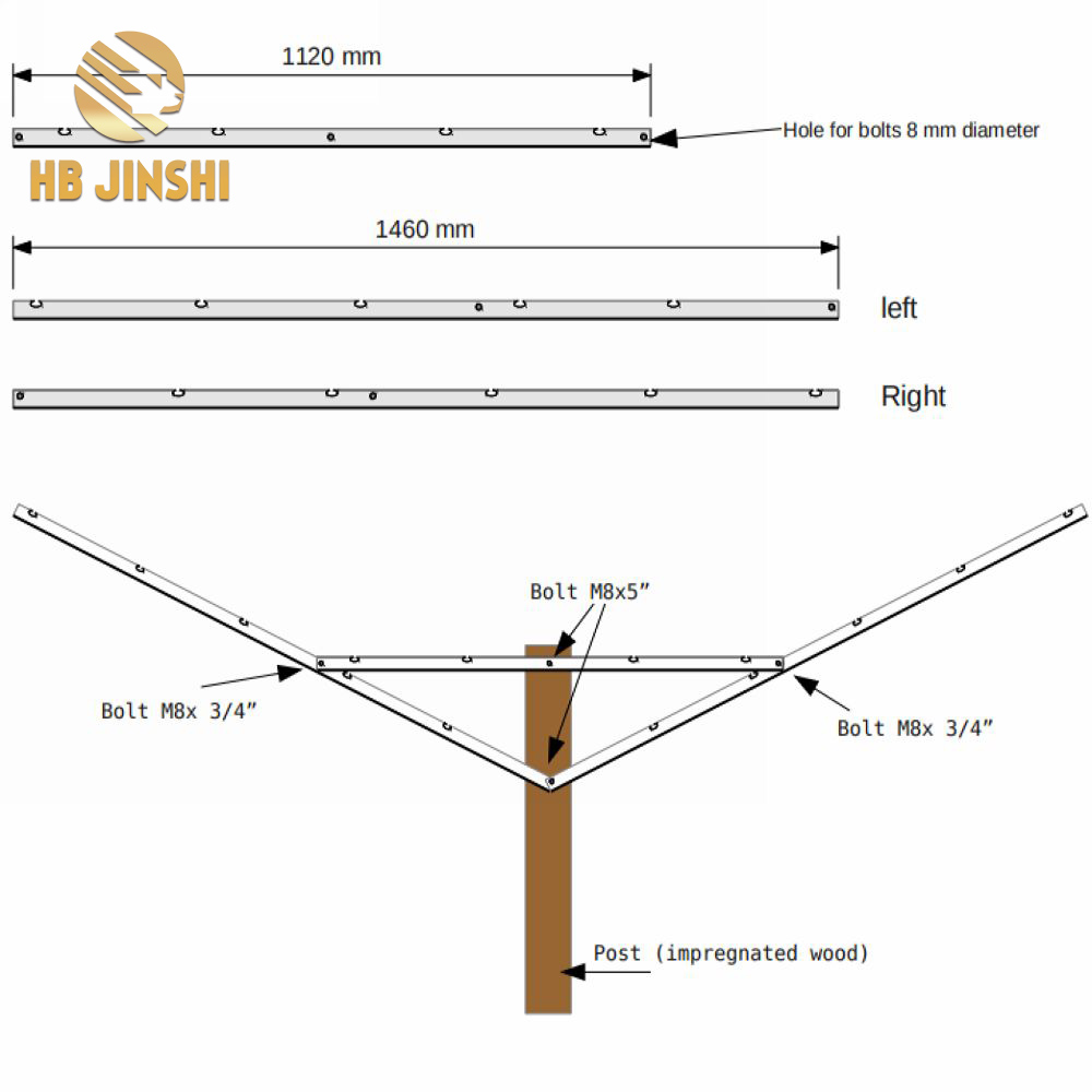 Factory Direct Supply Y Shaped Vineyard Gable Trellis System Y Shape Post