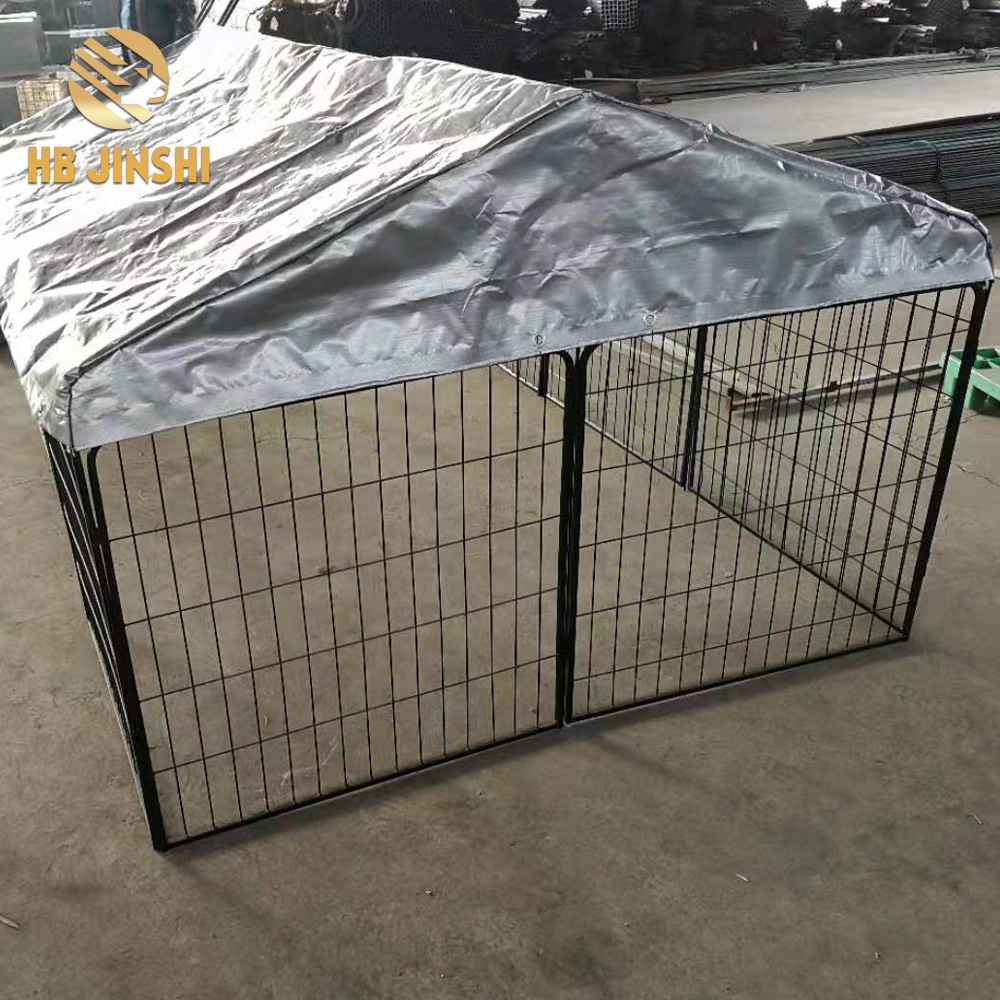 2019 new type outdoor folding dog cage dog kennel playpen with cover manufacture for sale