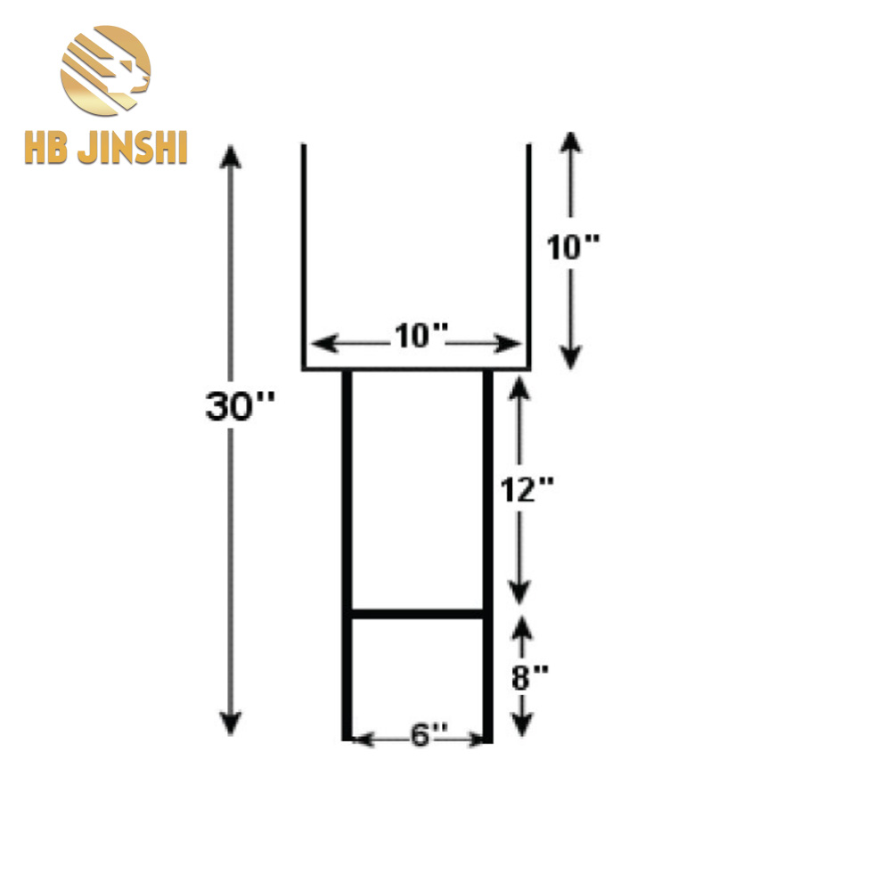 Galvanized H wire stakes H sign post step in H stakes