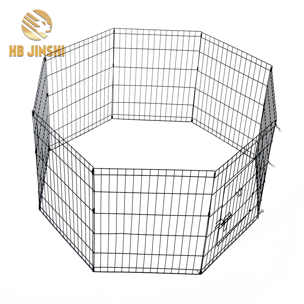 24" pitkä lanka-aita Lemmikkikoira Kissa Taitettava Harjoituspiha 8 Panel Metal Play Pen