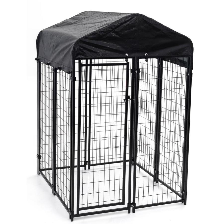 Malaking Dog Crate Cage Metal Wire Dog Kennel na may takip na bubong