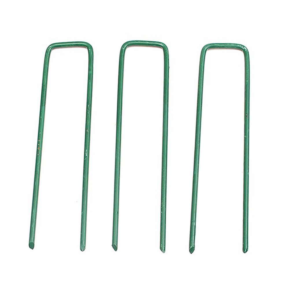 Manufacturing Companies for Spiral Ground Anchors - 6 Inch Garden Stakes Galvanized Landscape Staples/U-Type Turf Staples/Rust Proof Sod Pins Stakes – JINSHI