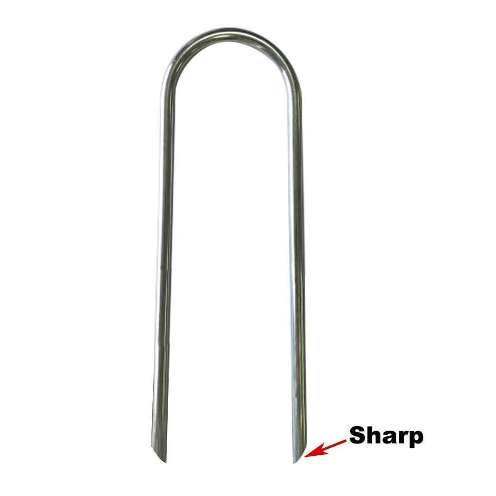 Extra-Large 12"  Heavy Duty U Type Sharp Ends Safety Ground Anchor