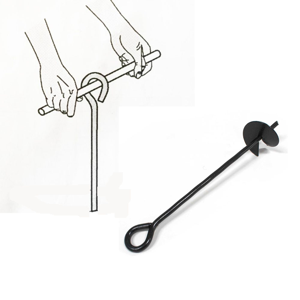 15 Inch Reusable Heavy Duty Steel Earth Auger Anchor Kit for Anchoring Shelters, Canopies, and Instant Garages