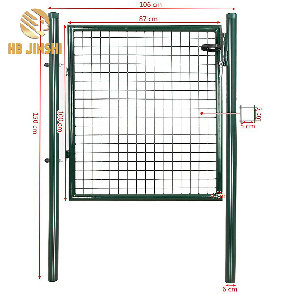 100 x 100 cm Round Tube Single Swing Gates For Your Premises