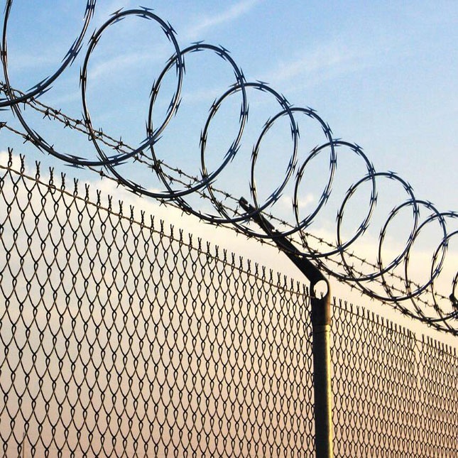 Pagar Razor Barbed Wire keamanan tinggi untuk pagar komersial