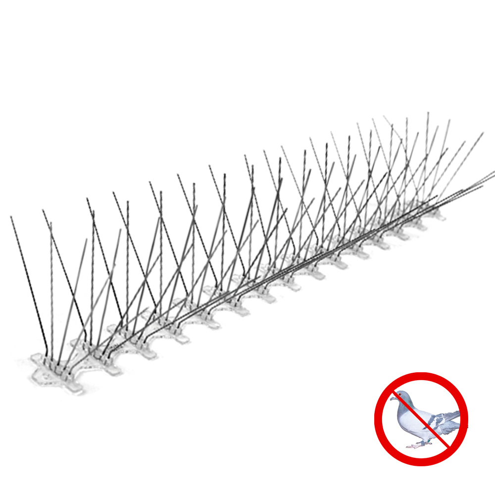 5 rows 75 Spikes Stainless Steel Bird Control  Pigeon Spikes Anti Bird Spikes