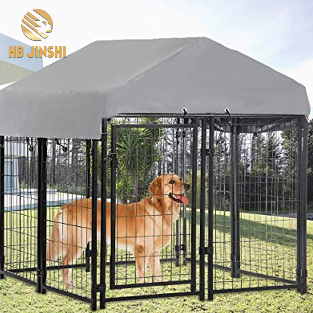 কালো জাল প্যানেল কুকুর চালান 6ft কুকুর kennel