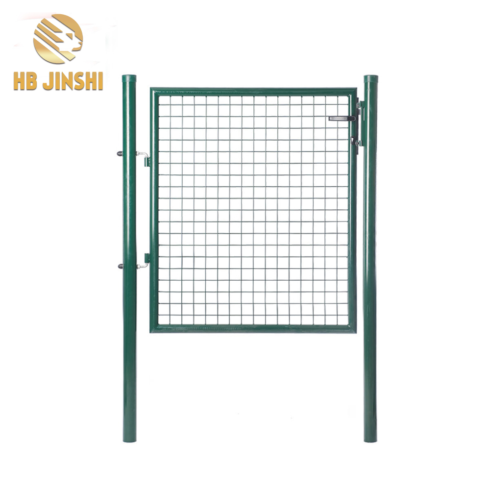 ການຕົບແຕ່ງສີຂຽວ 100x100cm Euro Garden Gate Welded Wire Mesh & Round Post Frame with safety lock