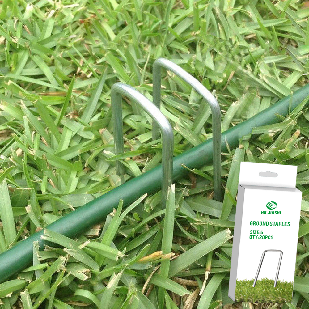 Mạ kẽm 6''*1''*6'' 20 cái/hộp Đóng gói Ground Staples Garden Sod Staples