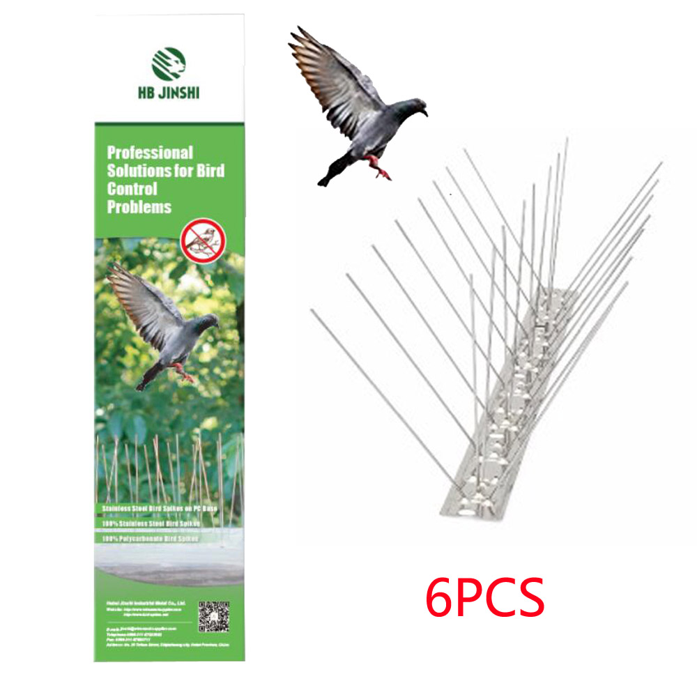 3m កញ្ចប់ 12pcs 25cm PC Base Color Box Stainless Steel Pest Control Pigeon Deterrent Anti Bird Spikes