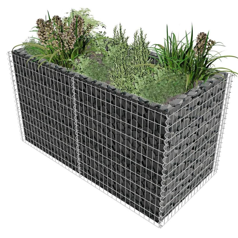 Decorative Galvanized Gabion Basket Steel Planter Raised Container Welded Gabion Box