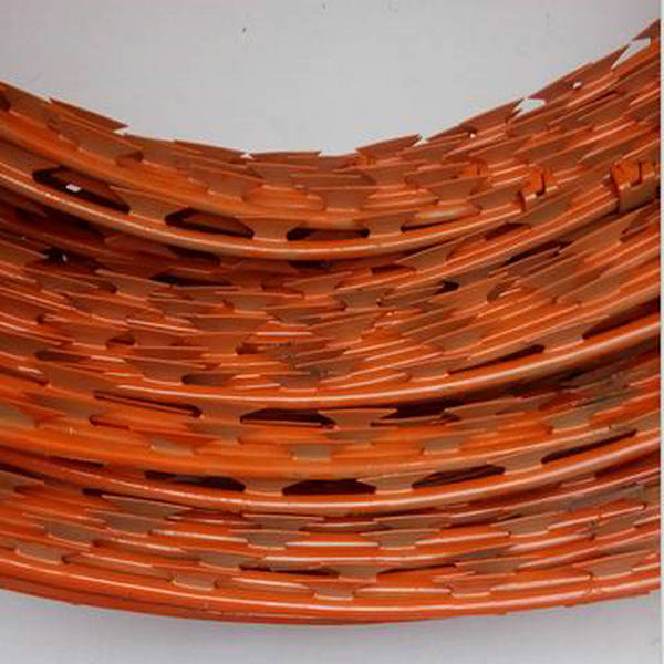 Singapore Market 900 mm CBT-65 PVC Spray Orange RAL2009 Concertina Razor Wire