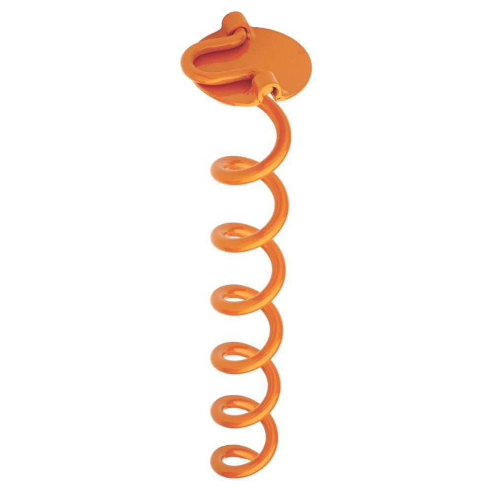 Powder Coated Spiral Ground Metal Pole Anchor