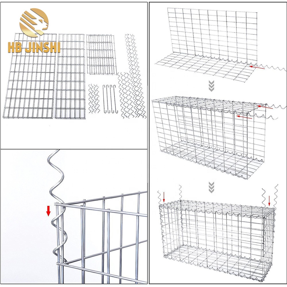 France popular welded rock gabion cage for safety barriers