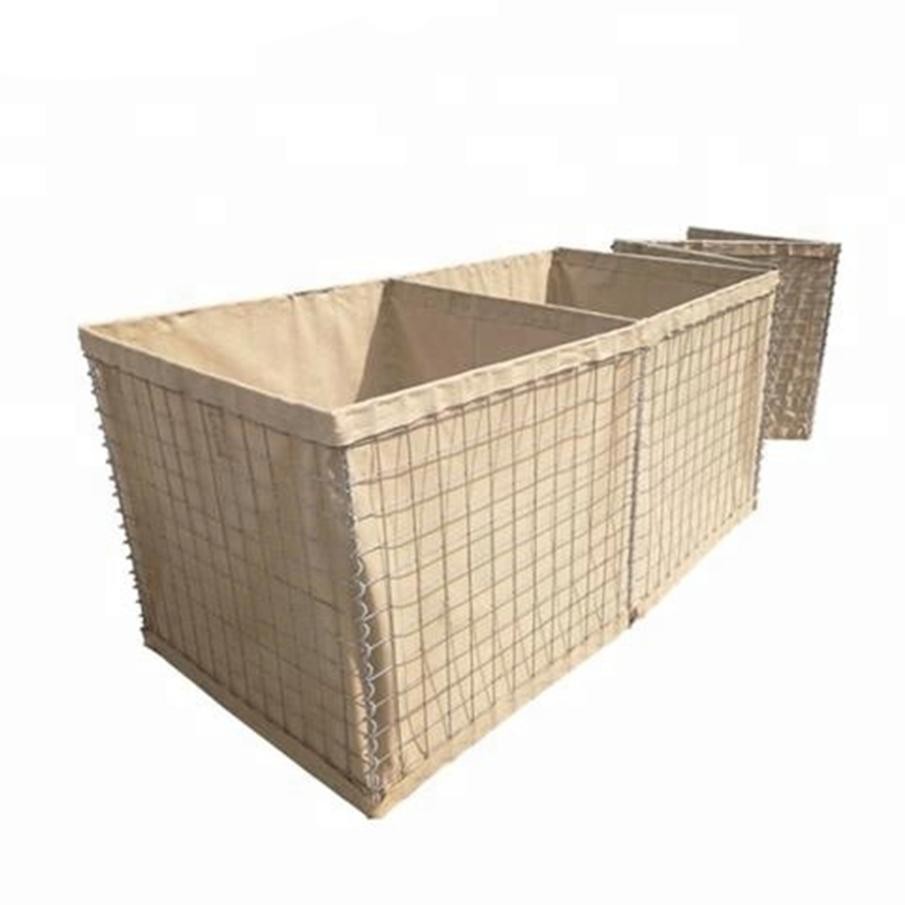 Hesco defensive earth filled barriers