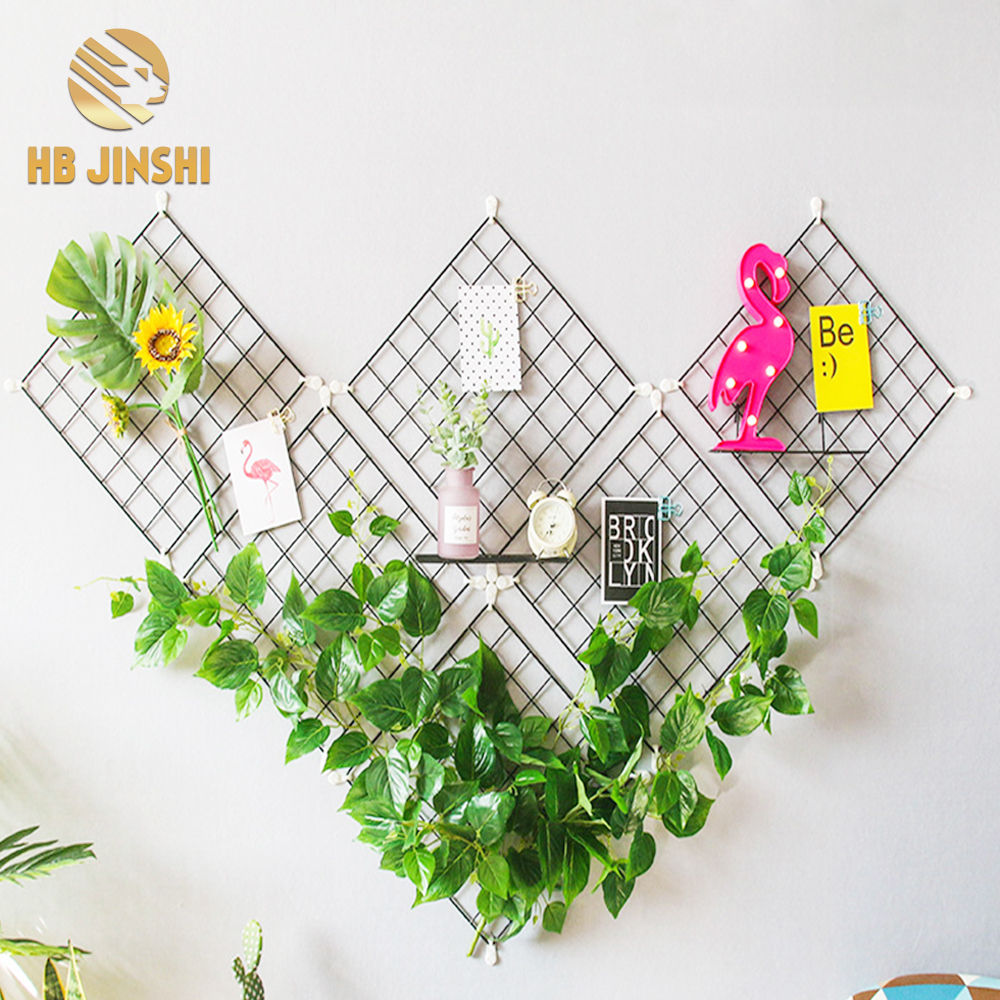 Home Decoration 35*35cm Exhibition Display Photo Wall Grid Metal Wire Mesh Grid Panel