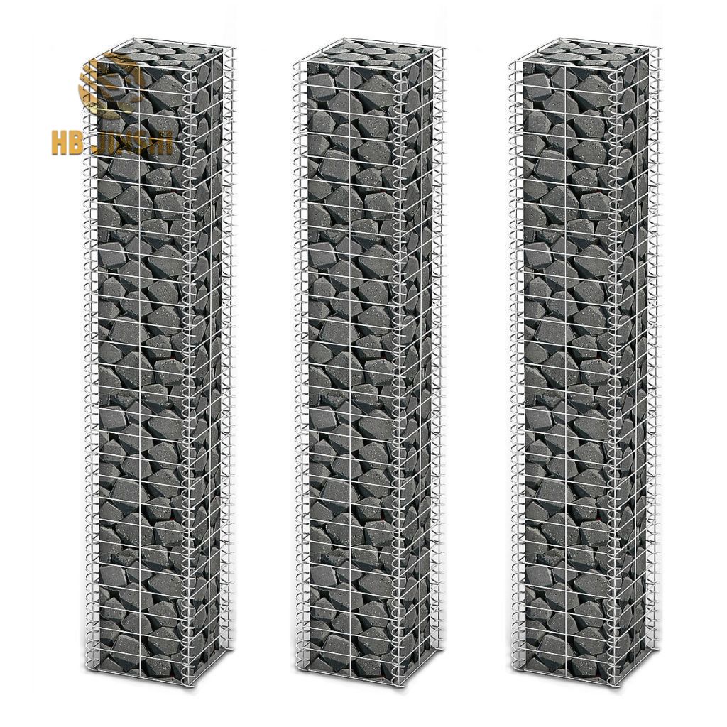 Galvanized decorative gabion box wall design for gardening