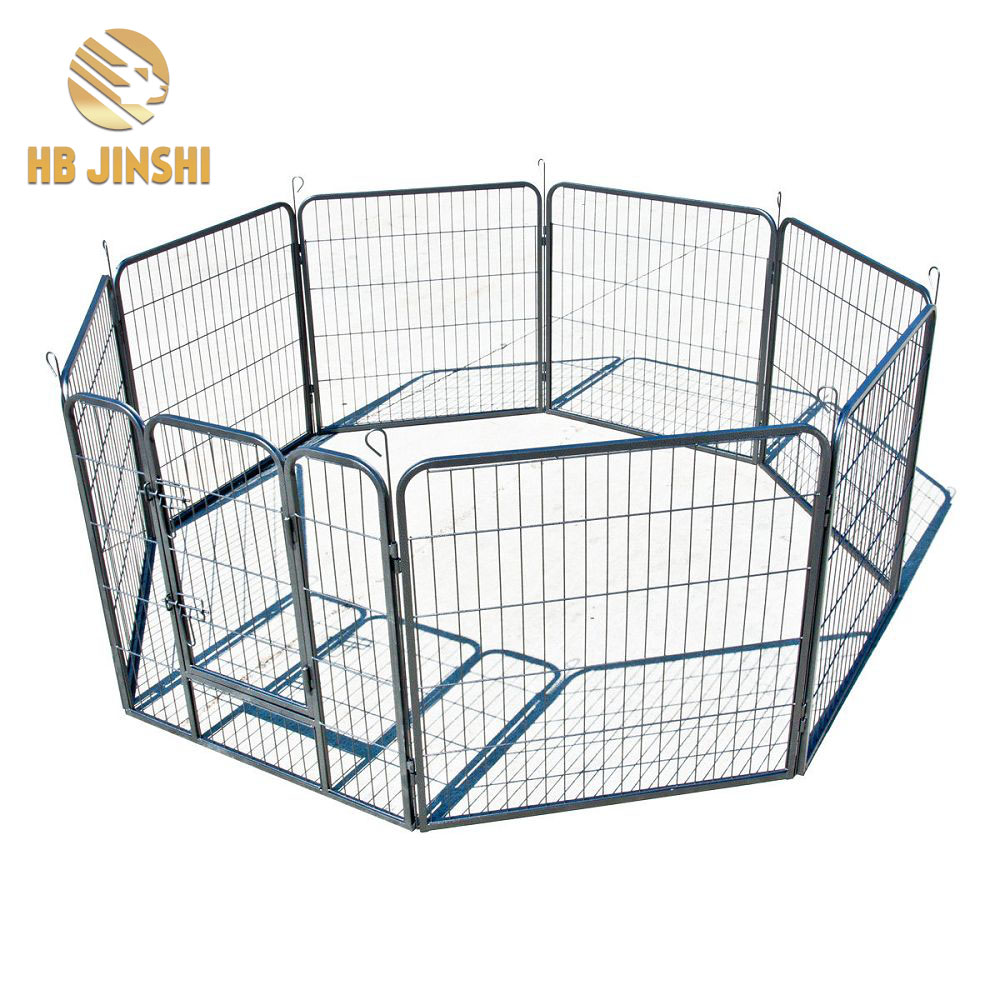 Li-pcs tse 16 tsa Pet Dog Cat Barrier Fence Exercise Metal PlayPen e fapaneng sebopeho sa playpen