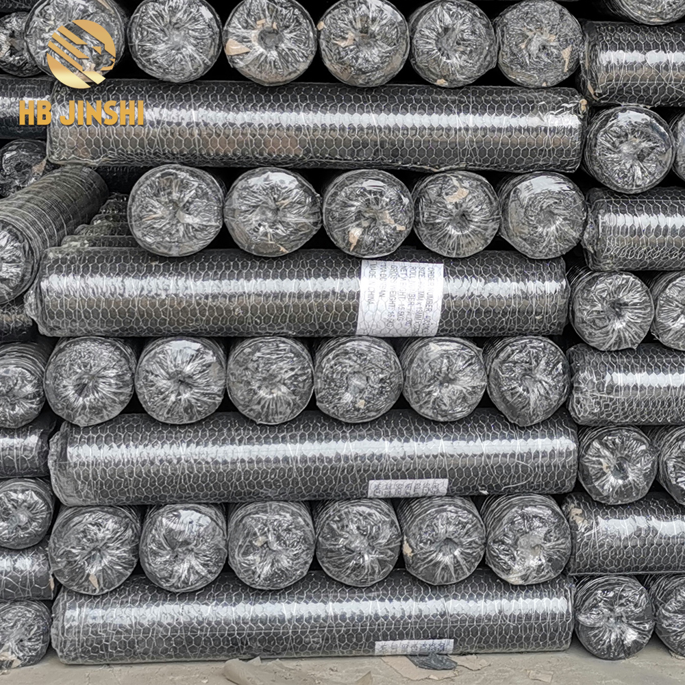 2 '' Galvanizli altıgen üçlü büküm kümes tel örgü ruloları