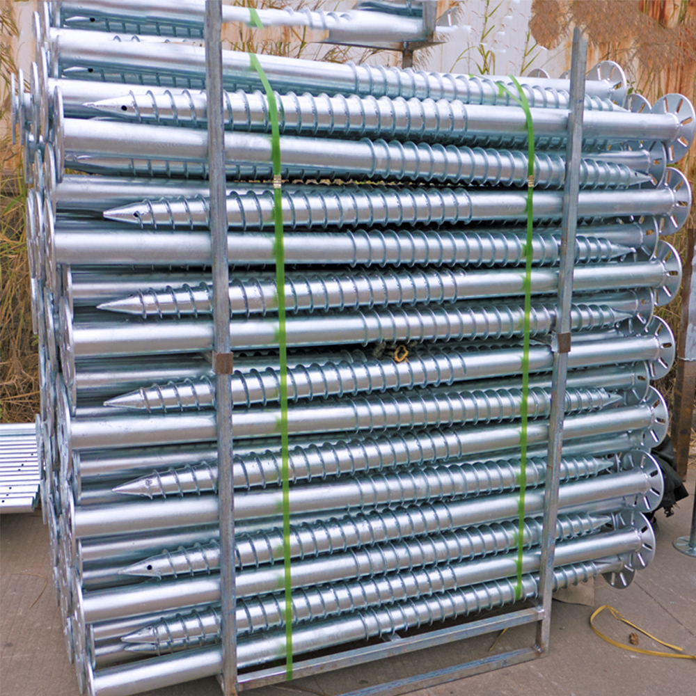 High zinc coating Steel earth screw post anchor piles