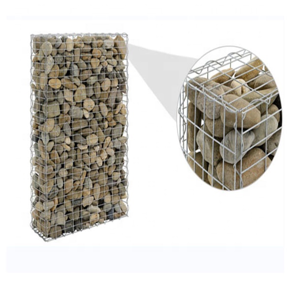 2 x 1 x 1 courtyard stone gabion cage temporary retaining walls