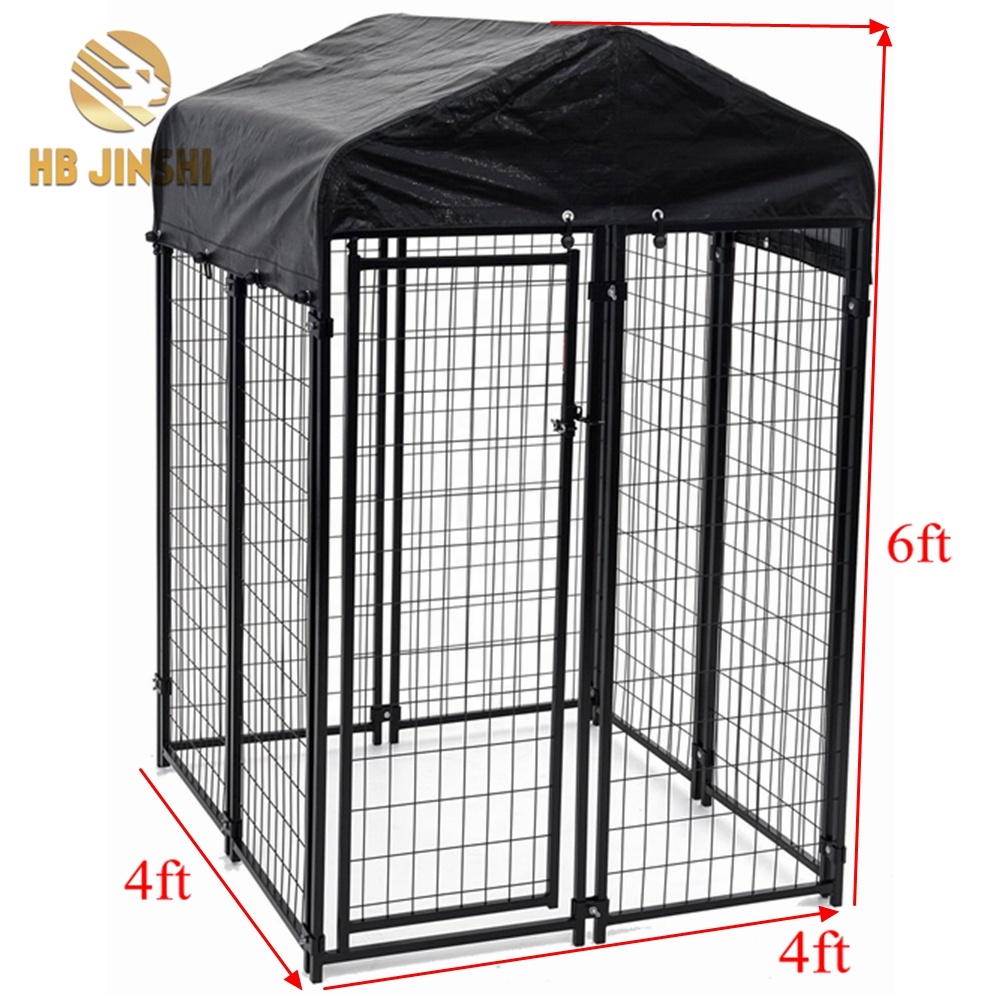 Lockable Dog House Water-Resistant Roof Pet Kennels 4ft x 4ft x 6ft