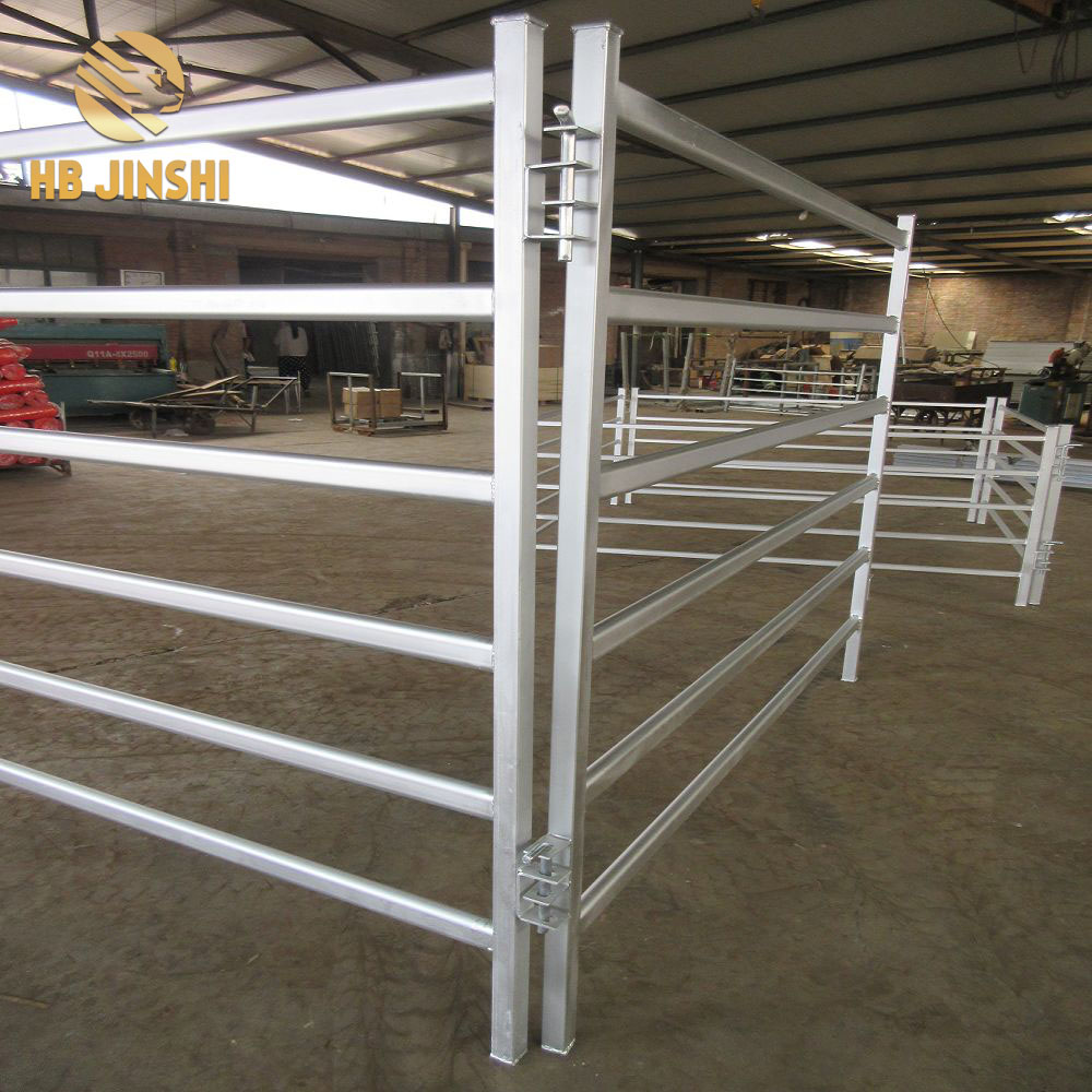 Buona qualità Prezzo economico 6 binari 1,8 x 2,0 m Pannelli di recinzione per cavalli zincati