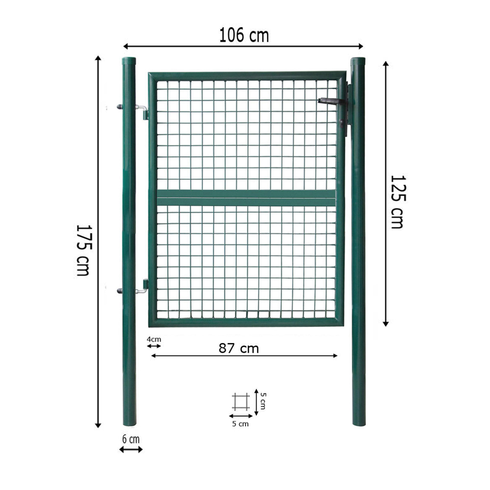 100x125cm Parke Publikoaren erabilera metalezko hesi dekorazioa lorategiko atea Gartentor