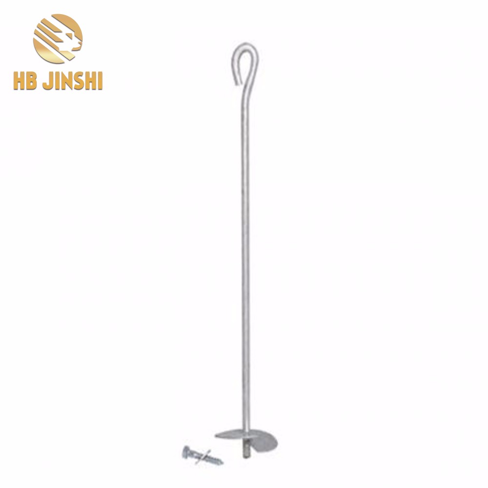 15"x3" Foda mai nauyi mai nauyi mai ruwan ja launi Kankare bayan Duniya Helix Ground Screw Pole Anchor