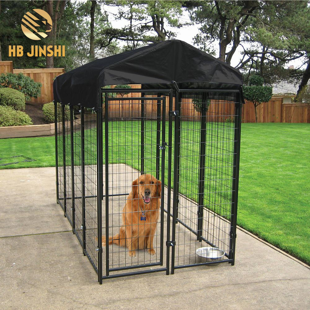 ISO9001 ISO14001 Certificate Factory Cheap Price 4  x 4  x 6 Outdoor Powder Coated Welded Mesh Panel Dog Run Kennel