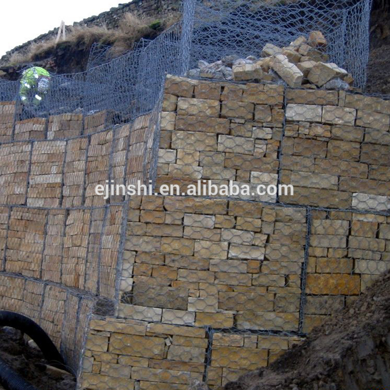 Galvanized hexagonal woven wire mesh gabion price/ 3*1*1m double twist Gabion Box