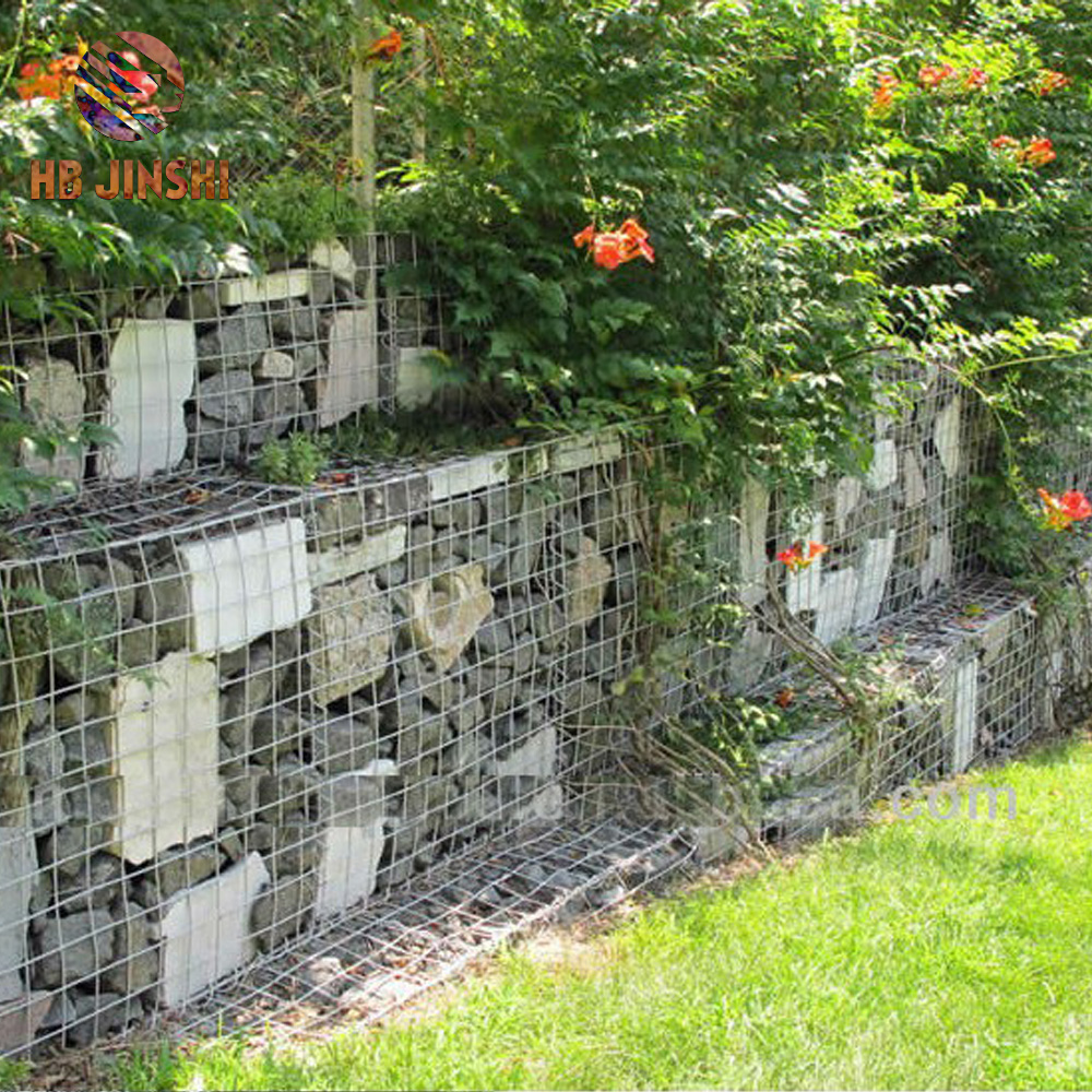 Garden gabion raised flower bed