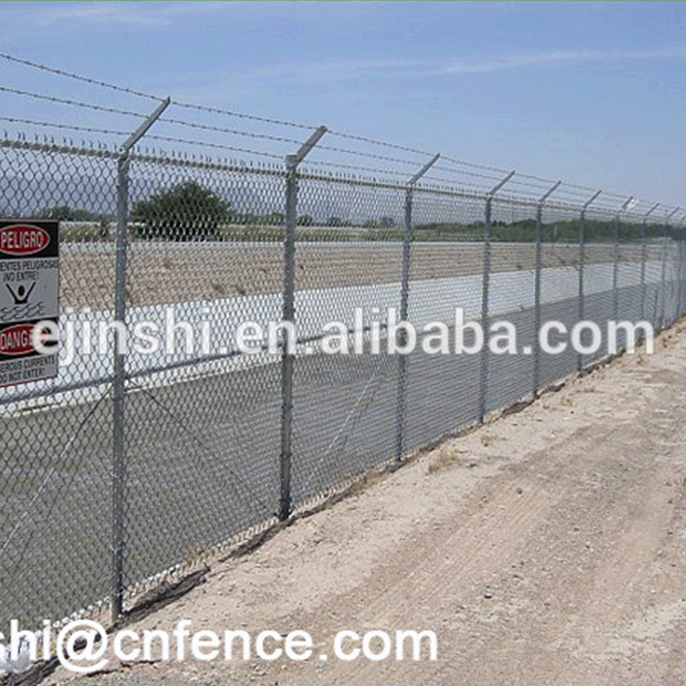 3m Height Airport Fence Welded Wire Fence with Concertina Razor Barbed Wire