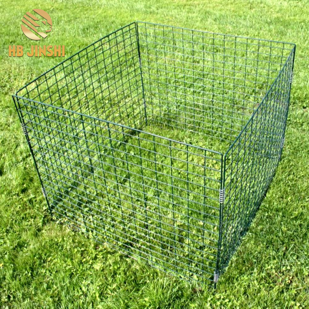 Factory Supplier 2018 Hot Sale 90 x 90 x 70 cm Powder Coated Wire Leaf Compost Bin For Garden