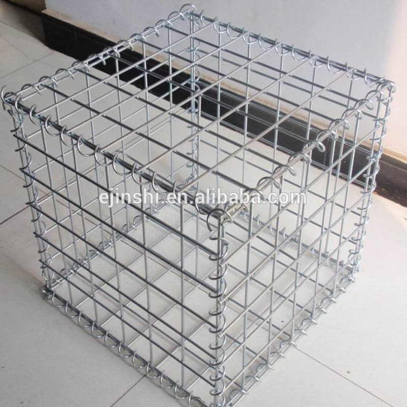 CE-merke 30x30x30cm sammenleggbar metalltrådbutikk Gabion kurv for gårdsplass