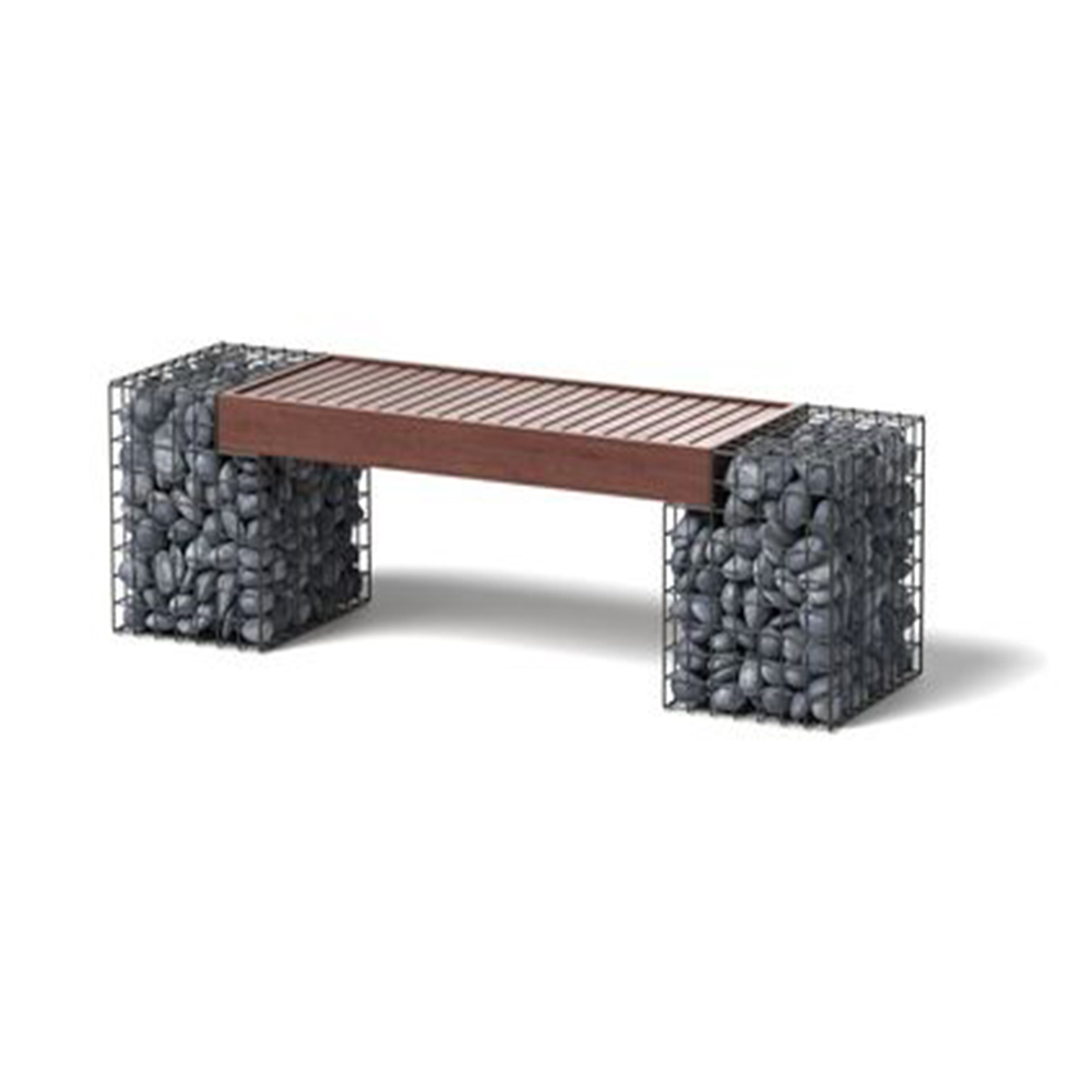 ספסל גן Gabion Gabion Basket Bench Seat