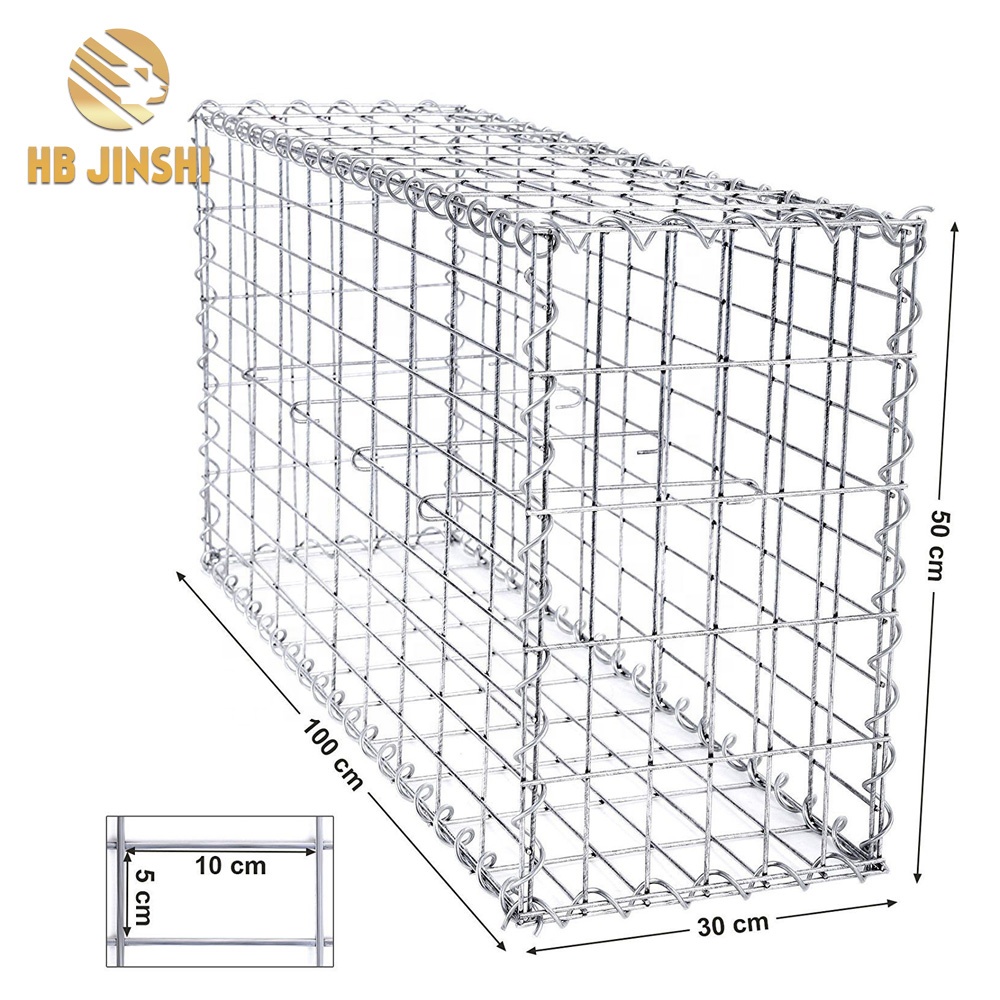 75 x 75 mm Mesh 100 x 80 x 30 cm Galvanized Gabion Mesh Factory Price Wire Stone Gabions