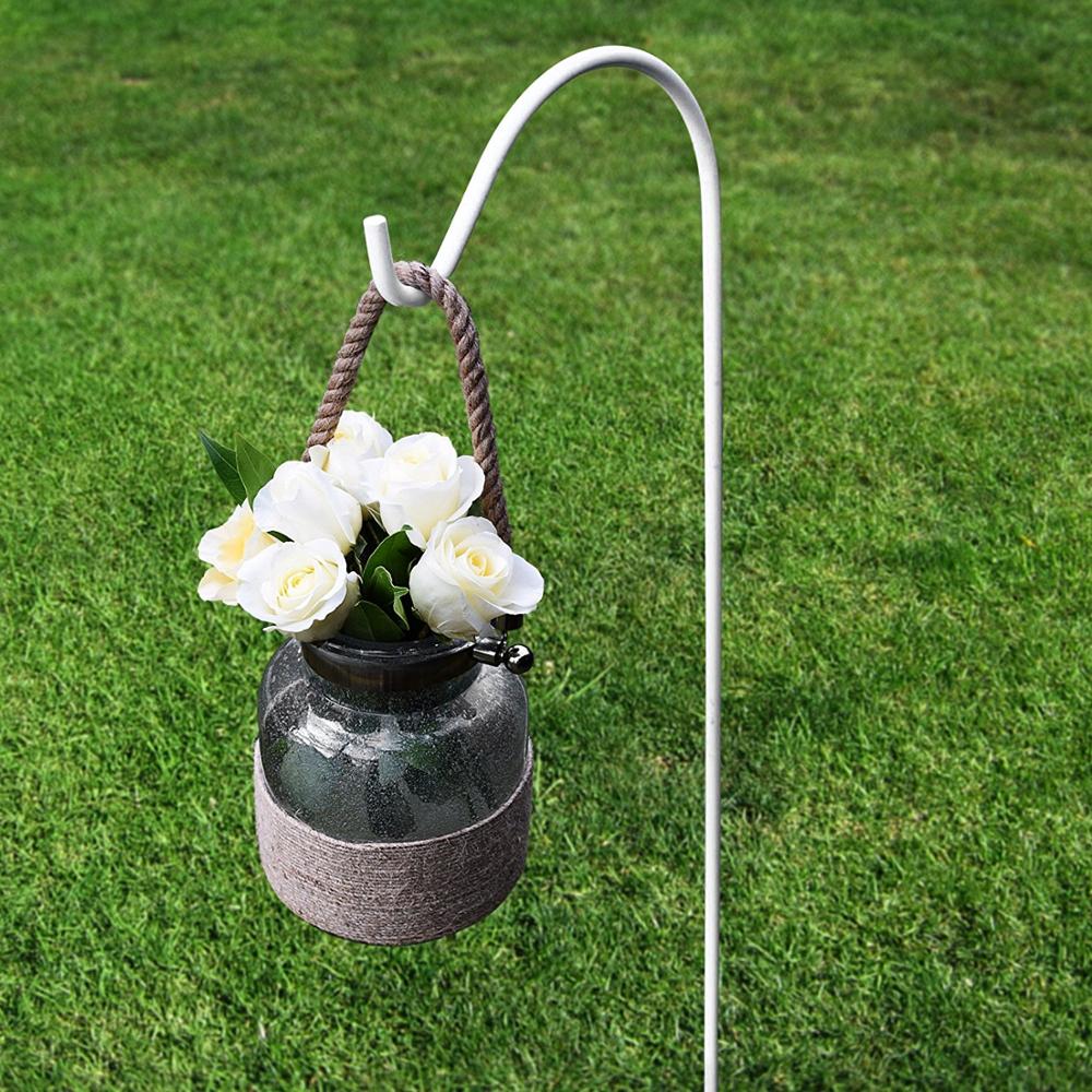 White wedding party garden shepherd hook crook lantern palesa