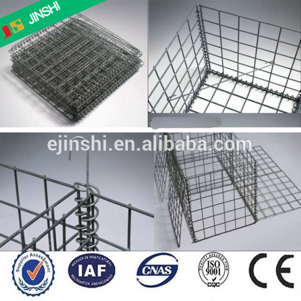 2 x 1 x 0.5 welded Stone gabion baskets limestone walls for Temporary Bridge Abutments