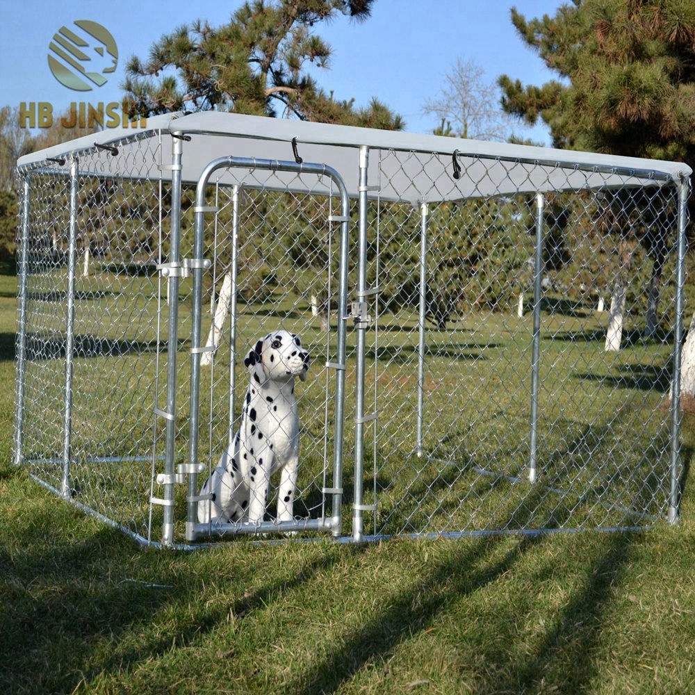 Large outdoor 5 ft. x 10 ft. x 6 ft. Chain Link Dog Kennel