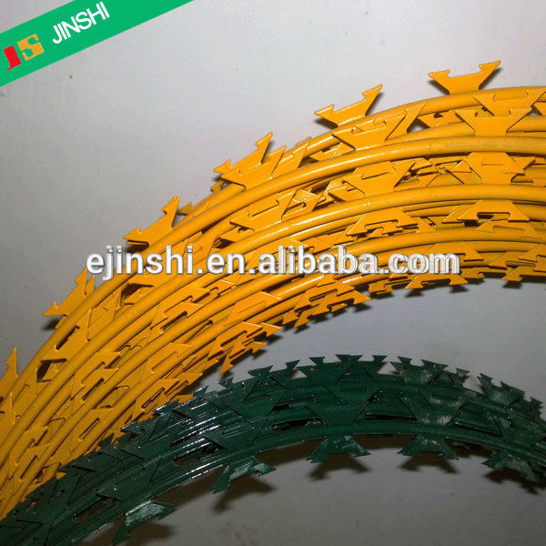High Tensile painted Concertina Razor Wire