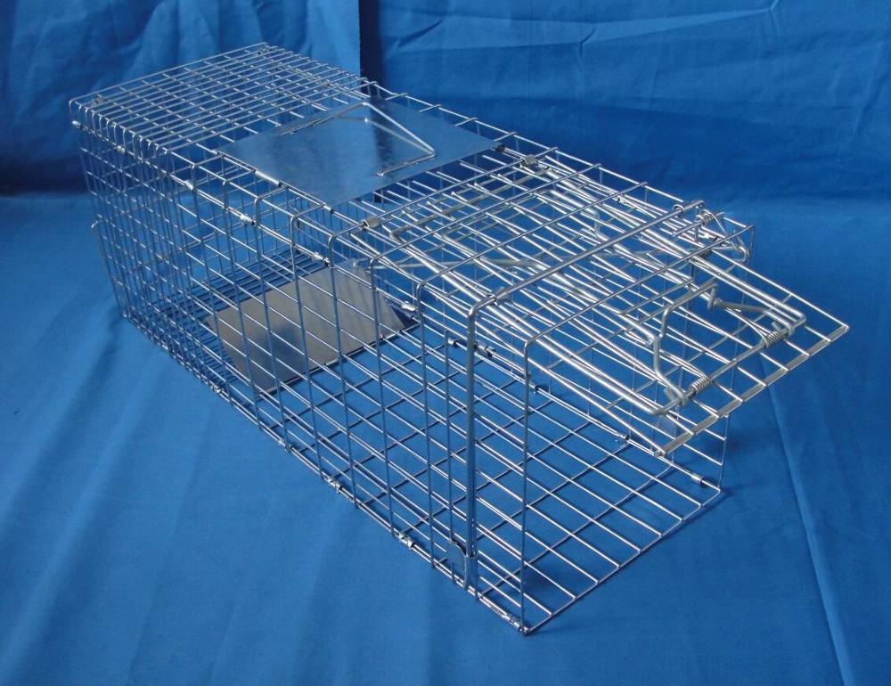 24 x 7x 7"galvanised Live Animal Trap Cage for Cat Rabbit Squirrel Weasel Rat Skunk Catch&Release Humane