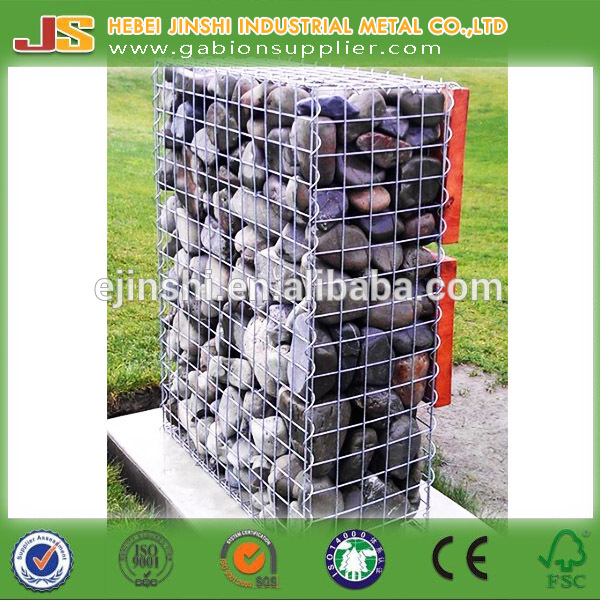 1×0.5×0.3m hot dipped galvanized welded type stone filled gabion fence made of China