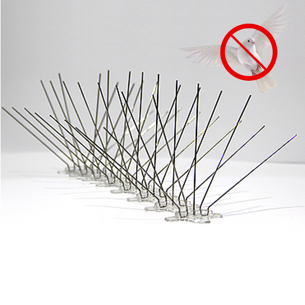 304 Stainless Steel  Anti Climb Spikes Bird Barrier Plastic Pigeon Spikes