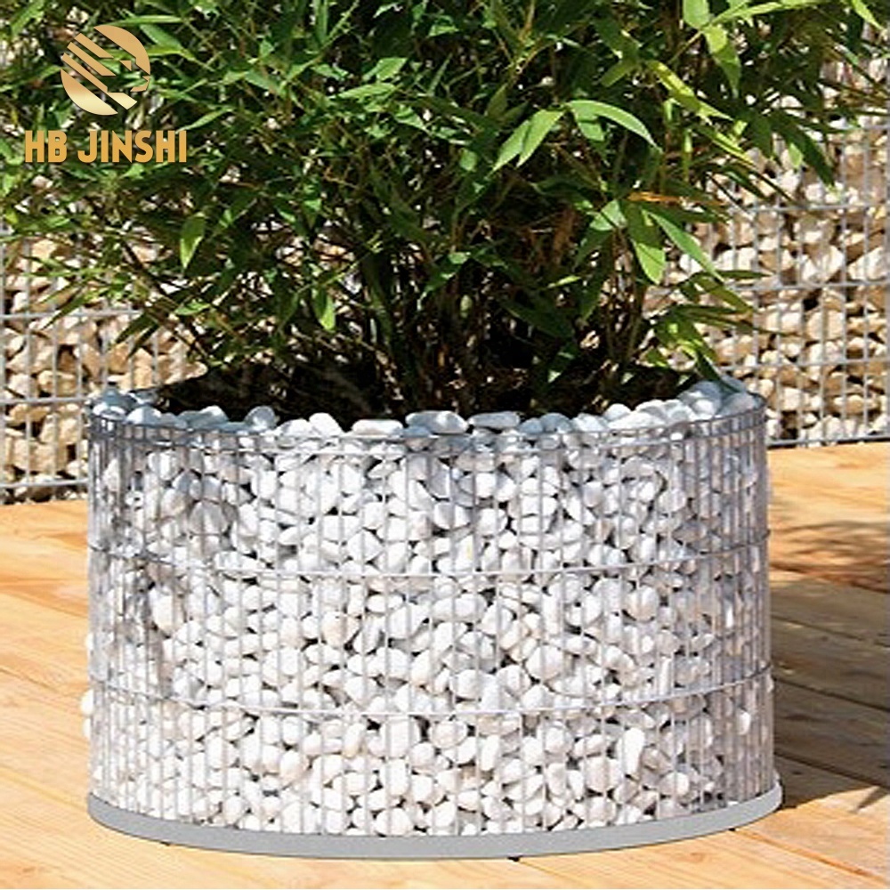 Hot dipped galvanized welded stone Round gabion pot