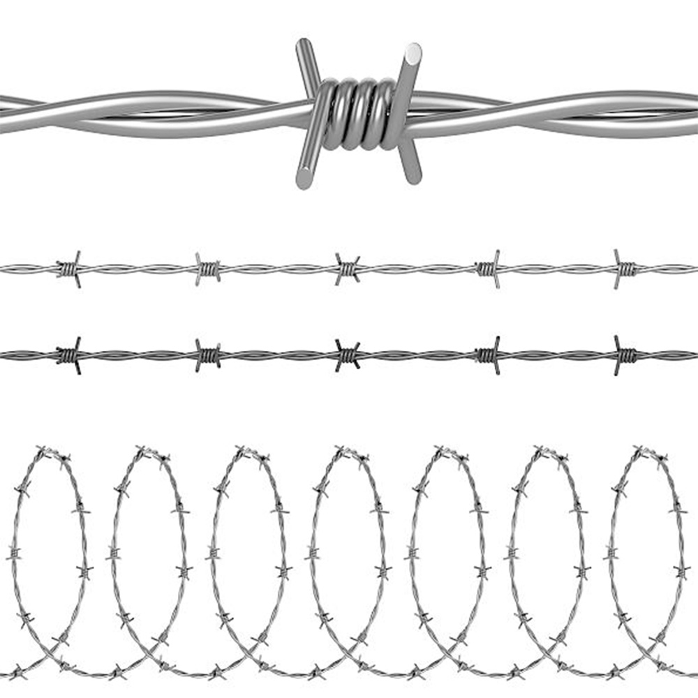 Galvanized barbed wire high tensile barbed wire fence