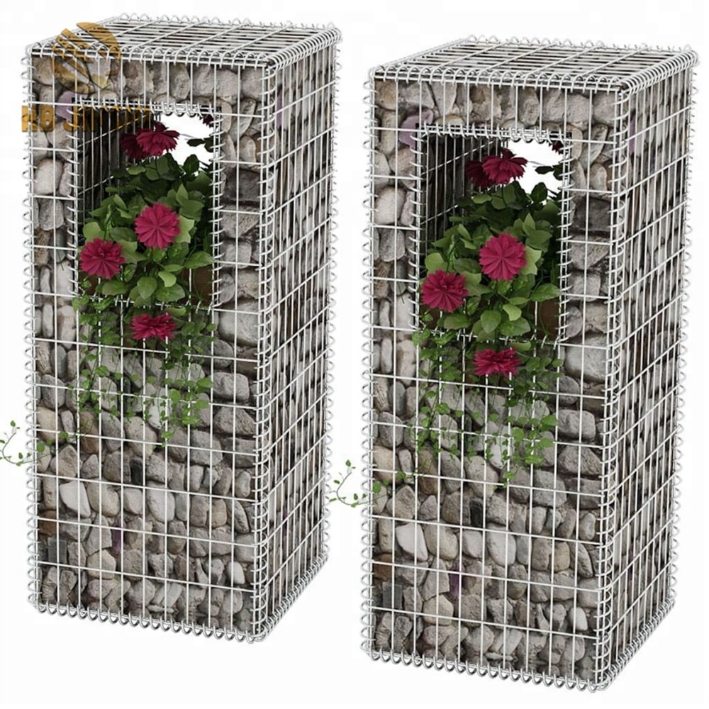 Gabion Basket Posts Planters Steel Garden Stone