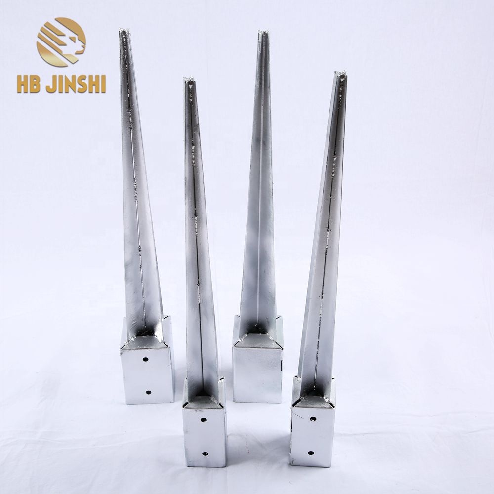 Square Head Heavy Galvanized Ground Pole Anchor