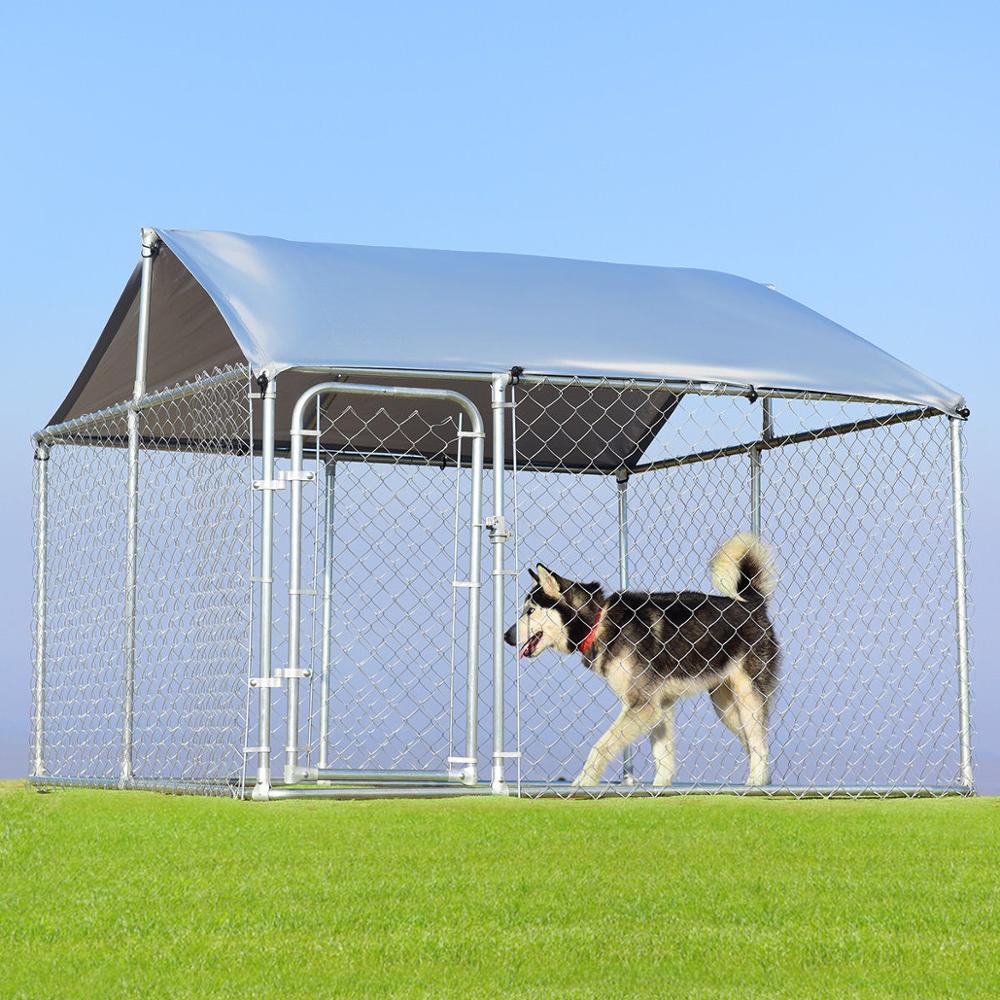 7.5x13x 6' chain link pet enclosure